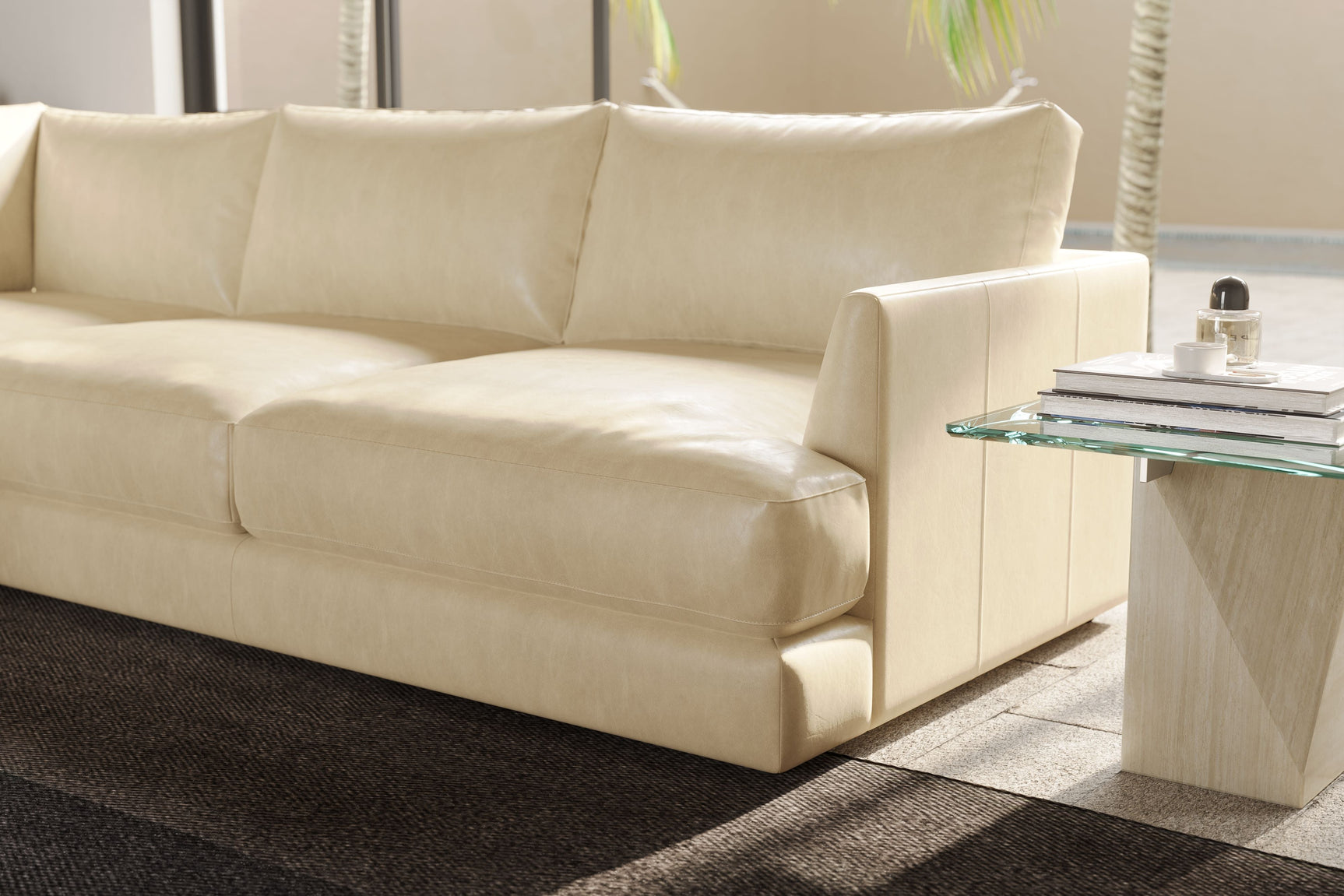 Serena Leather Sectional Sofa
