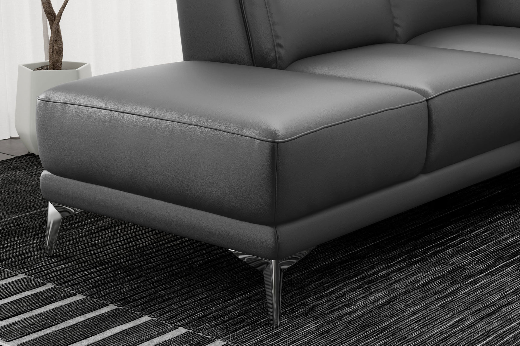 Sofá seccional reclinable de cuero Pista