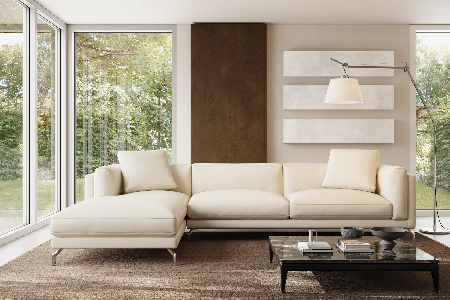 Canapé sectionnel en cuir Zadar