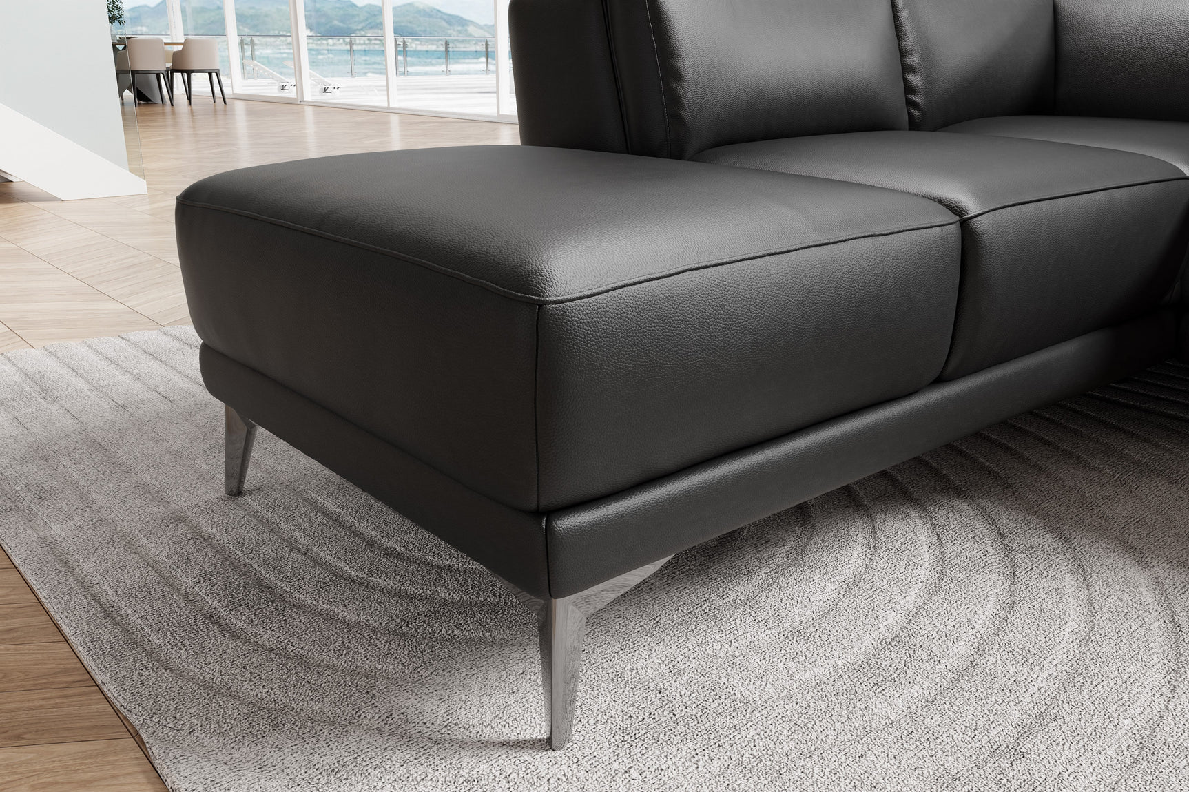 Sofá seccional reclinable de cuero Pista