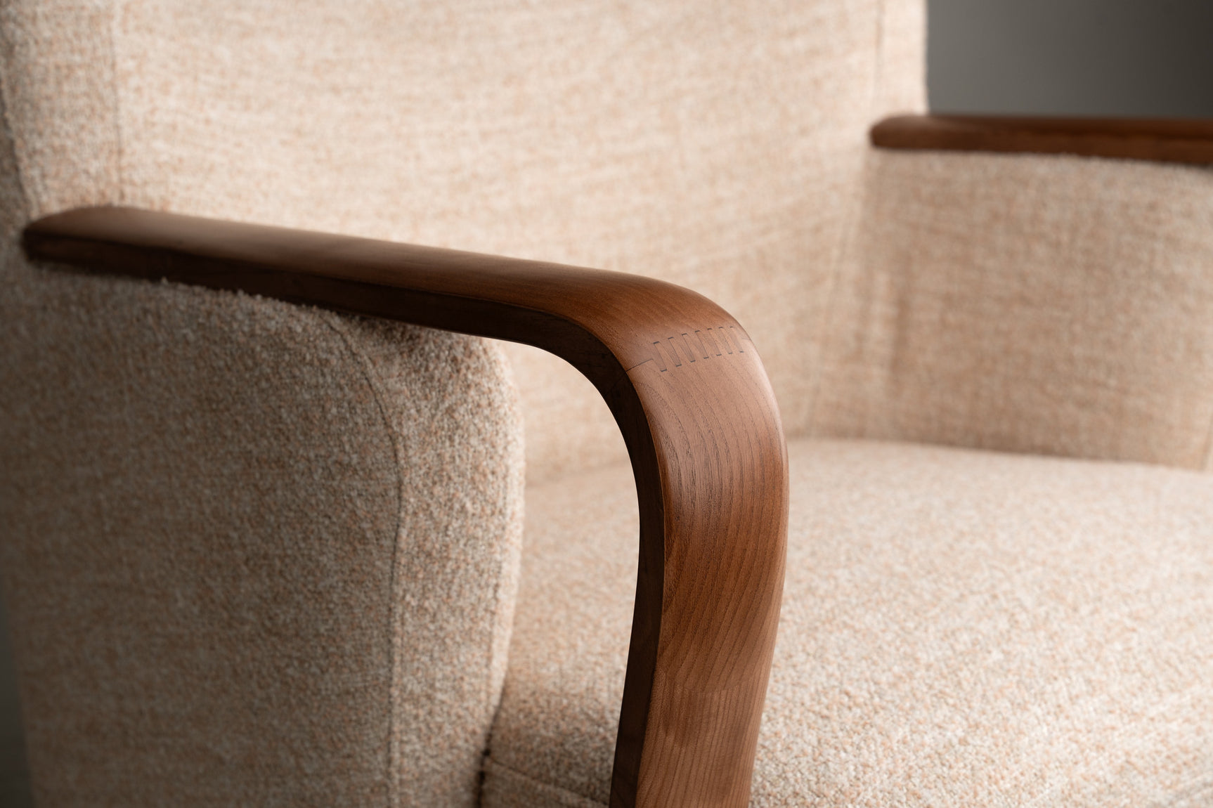 Chaise d'appoint Emma en tissu et bois