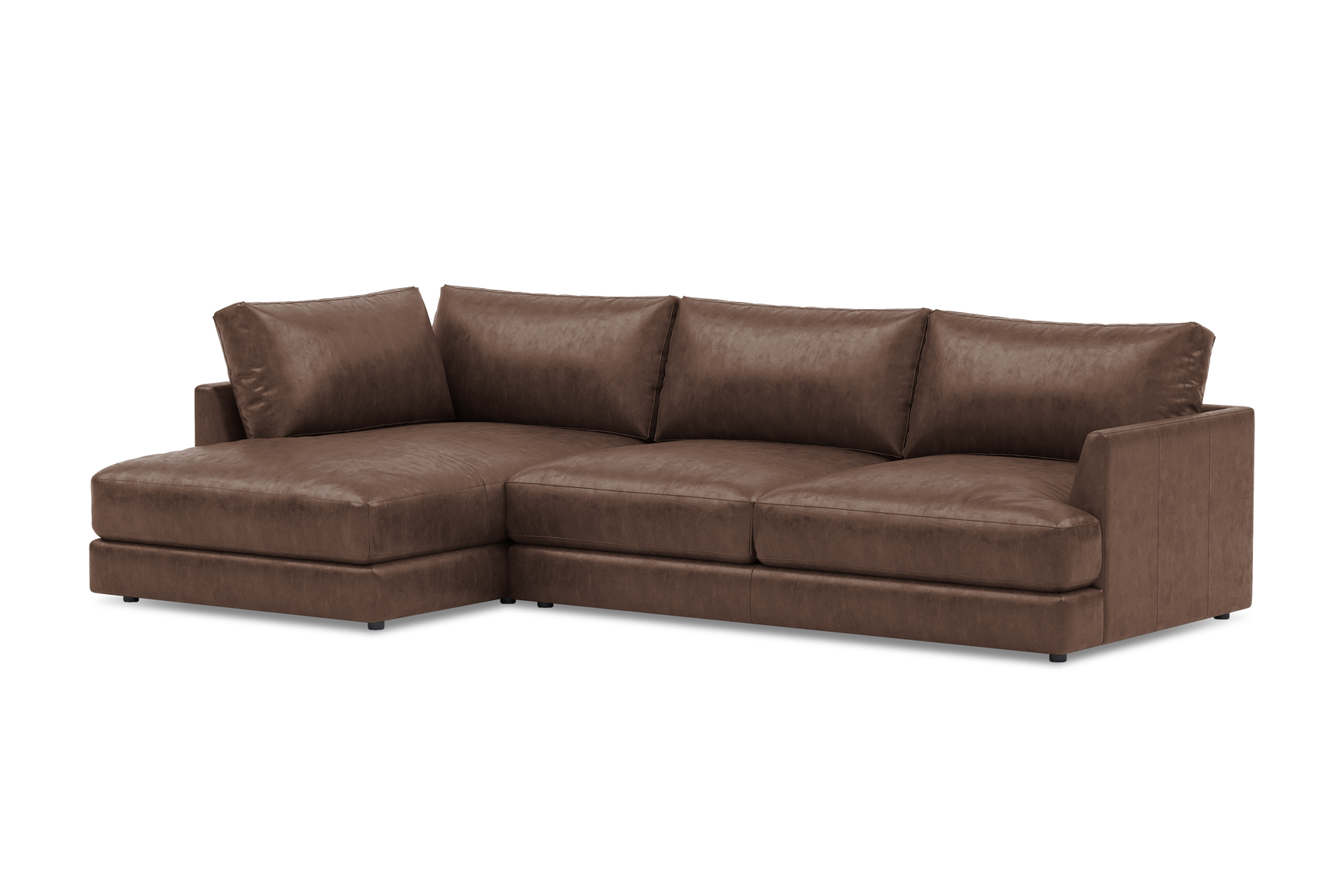 Serena Leather Sectional Sofa