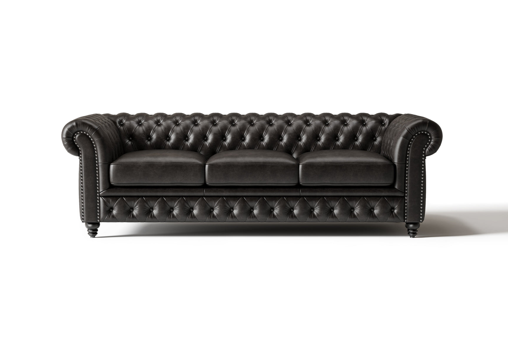 Sofá Chesterfield de cuero Parma