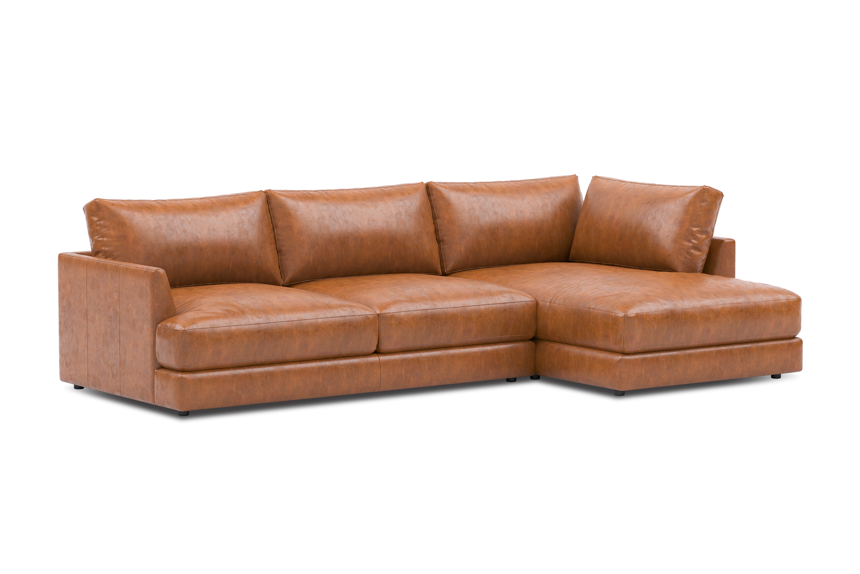 Serena Leather Sectional Sofa