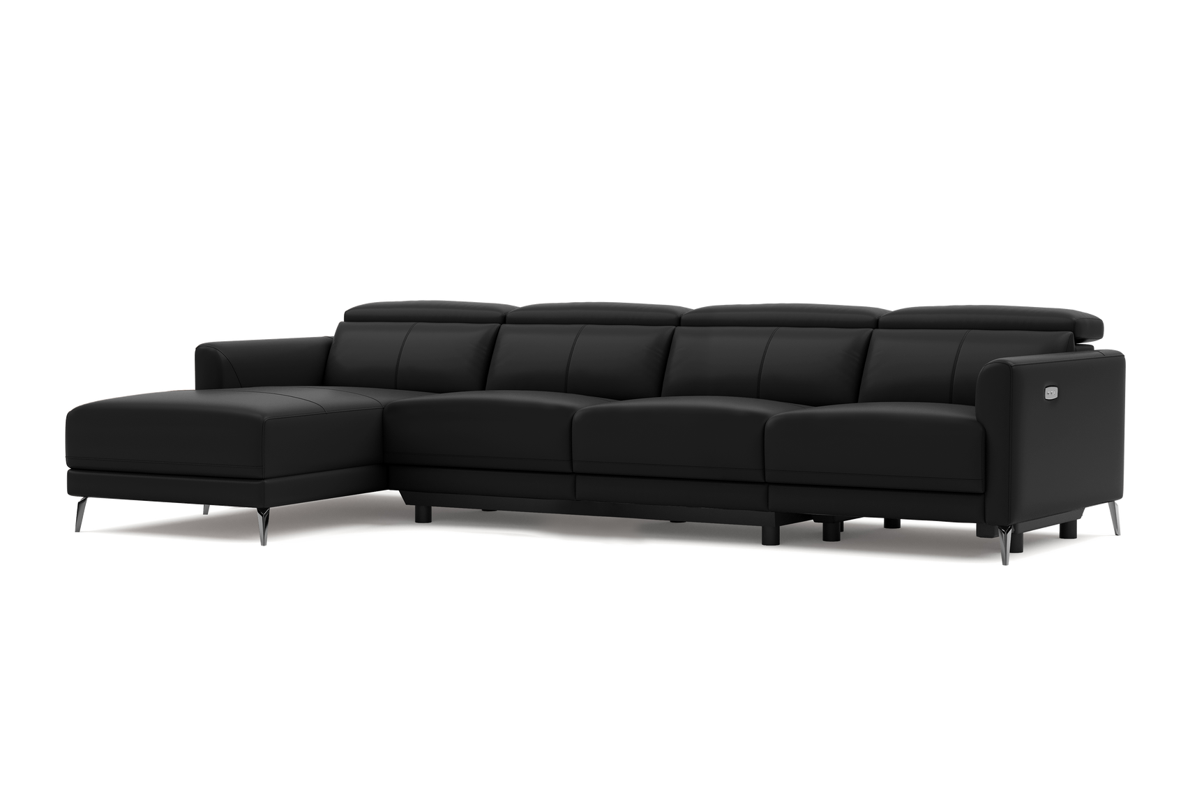 Andria Leather Reclining Sectional Sofa