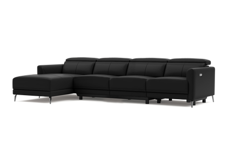 Andria Leather Reclining Sectional Sofa