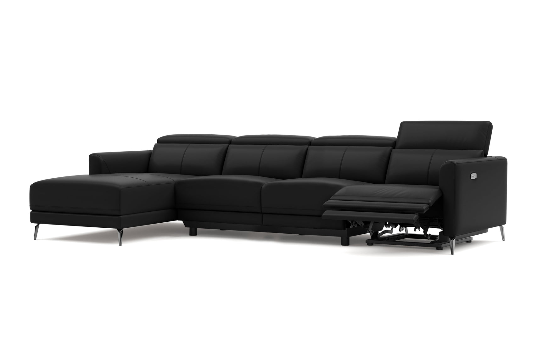 Andria Leather Reclining Sectional Sofa
