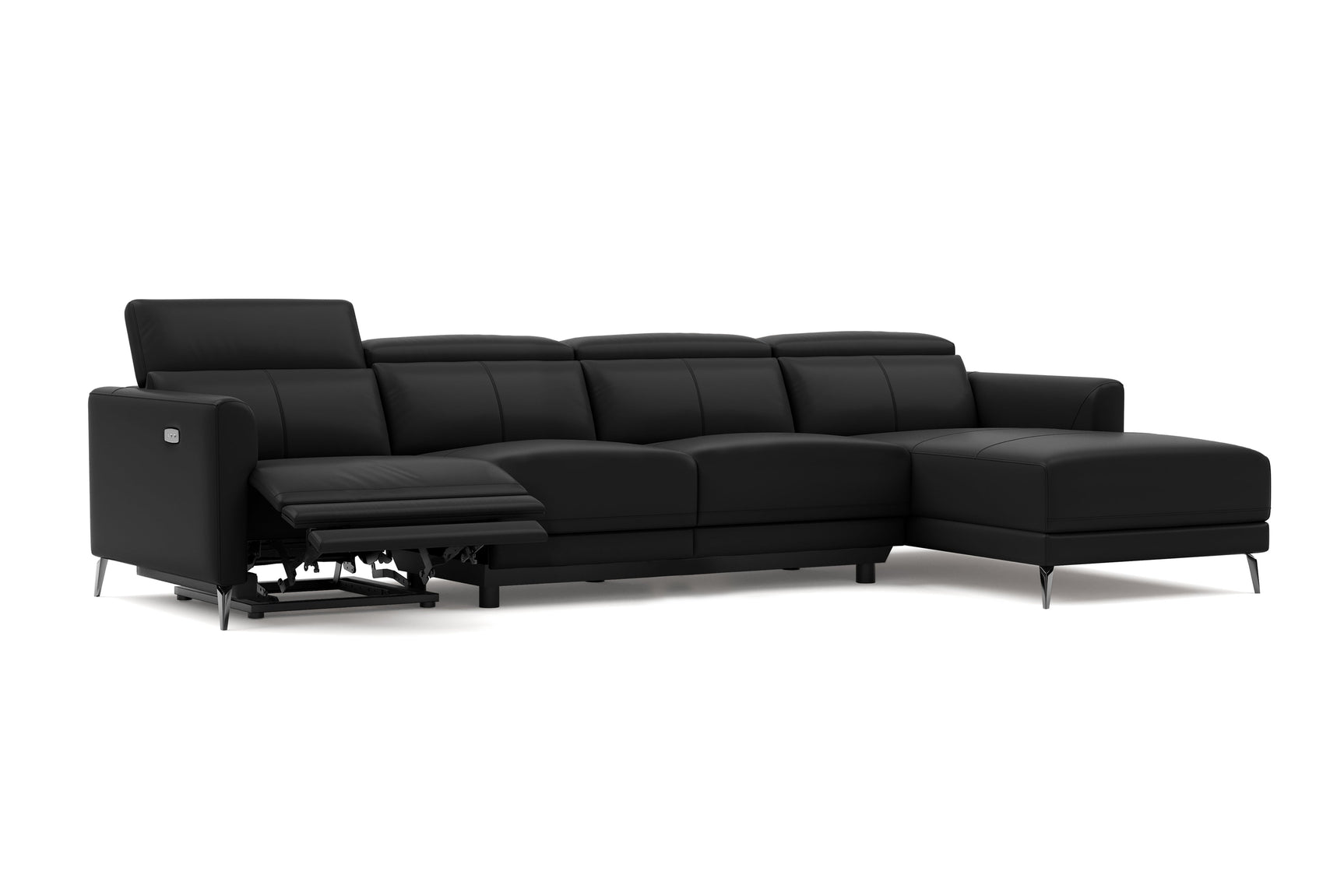 Andria Leather Reclining Sectional Sofa