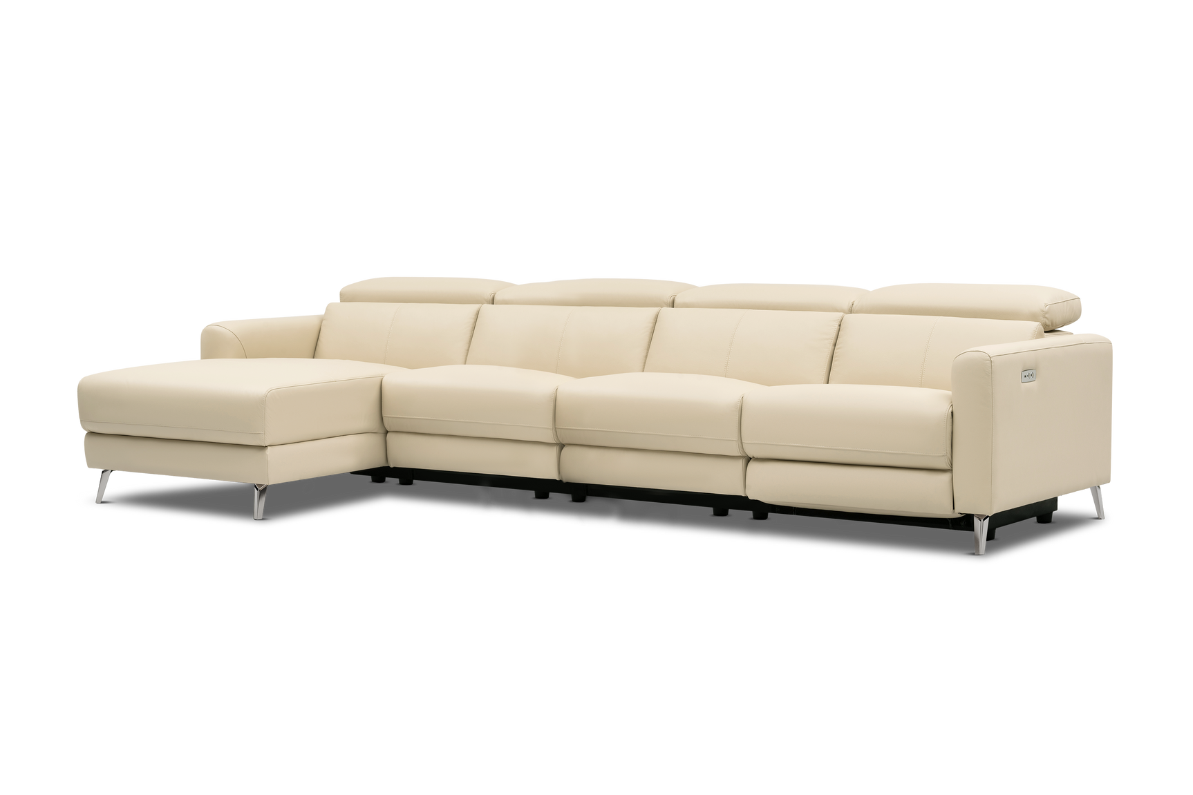 Andria Leather Reclining Sectional Sofa