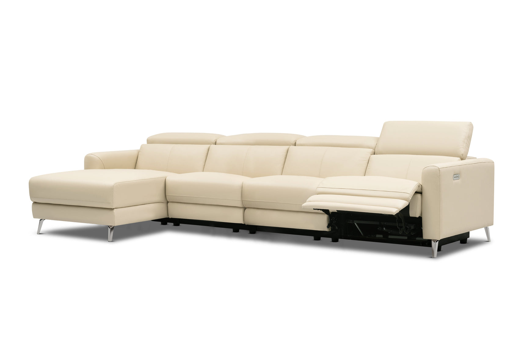 Andria Leather Reclining Sectional Sofa