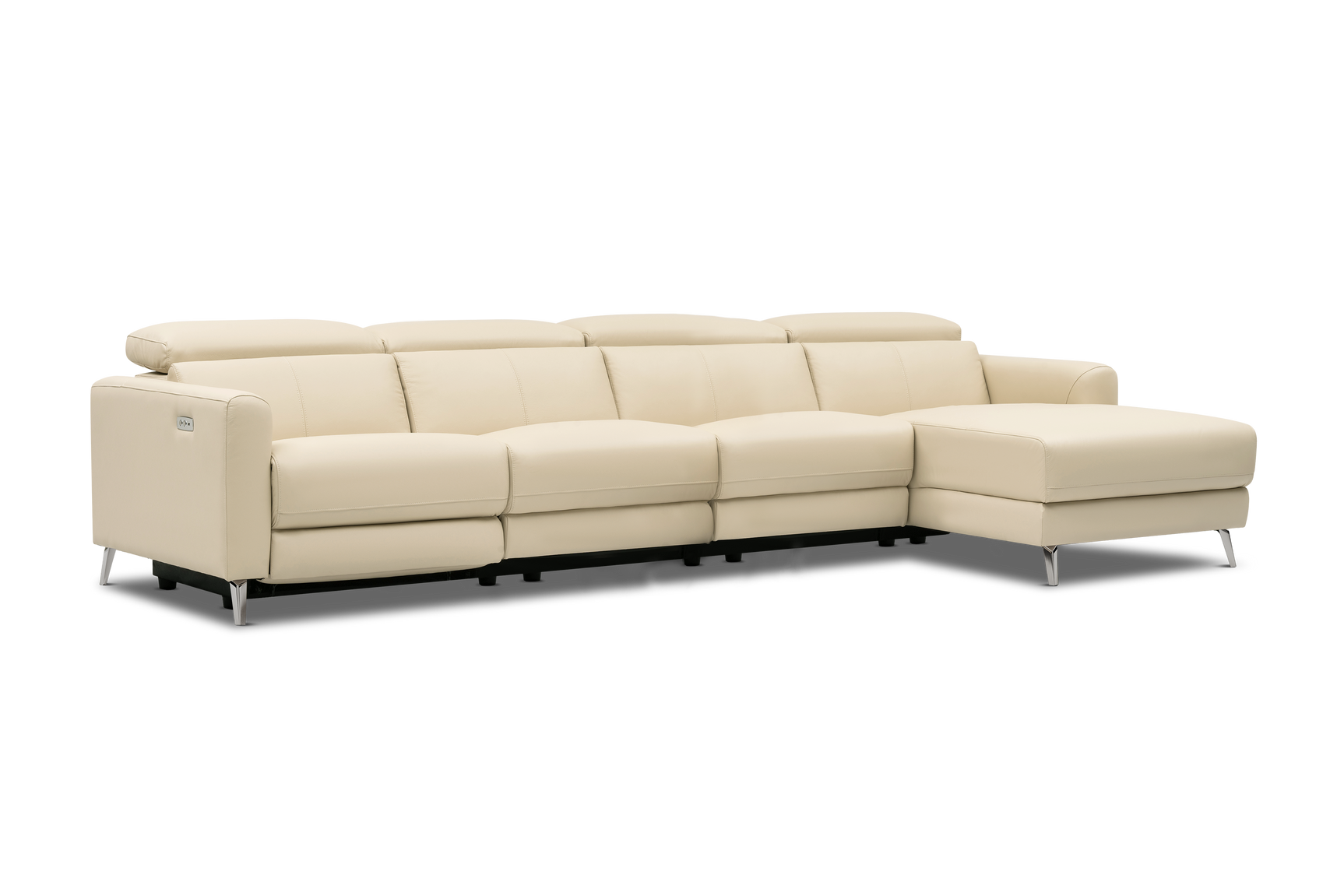 Andria Leather Reclining Sectional Sofa