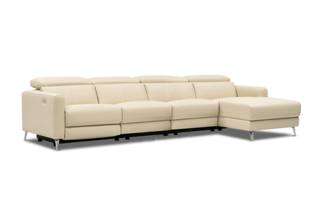 Andria Leather Reclining Sectional Sofa