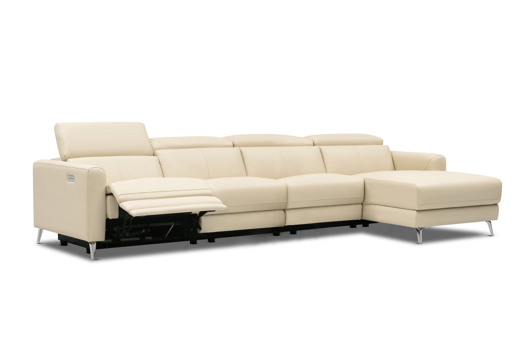 Andria Leather Reclining Sectional Sofa