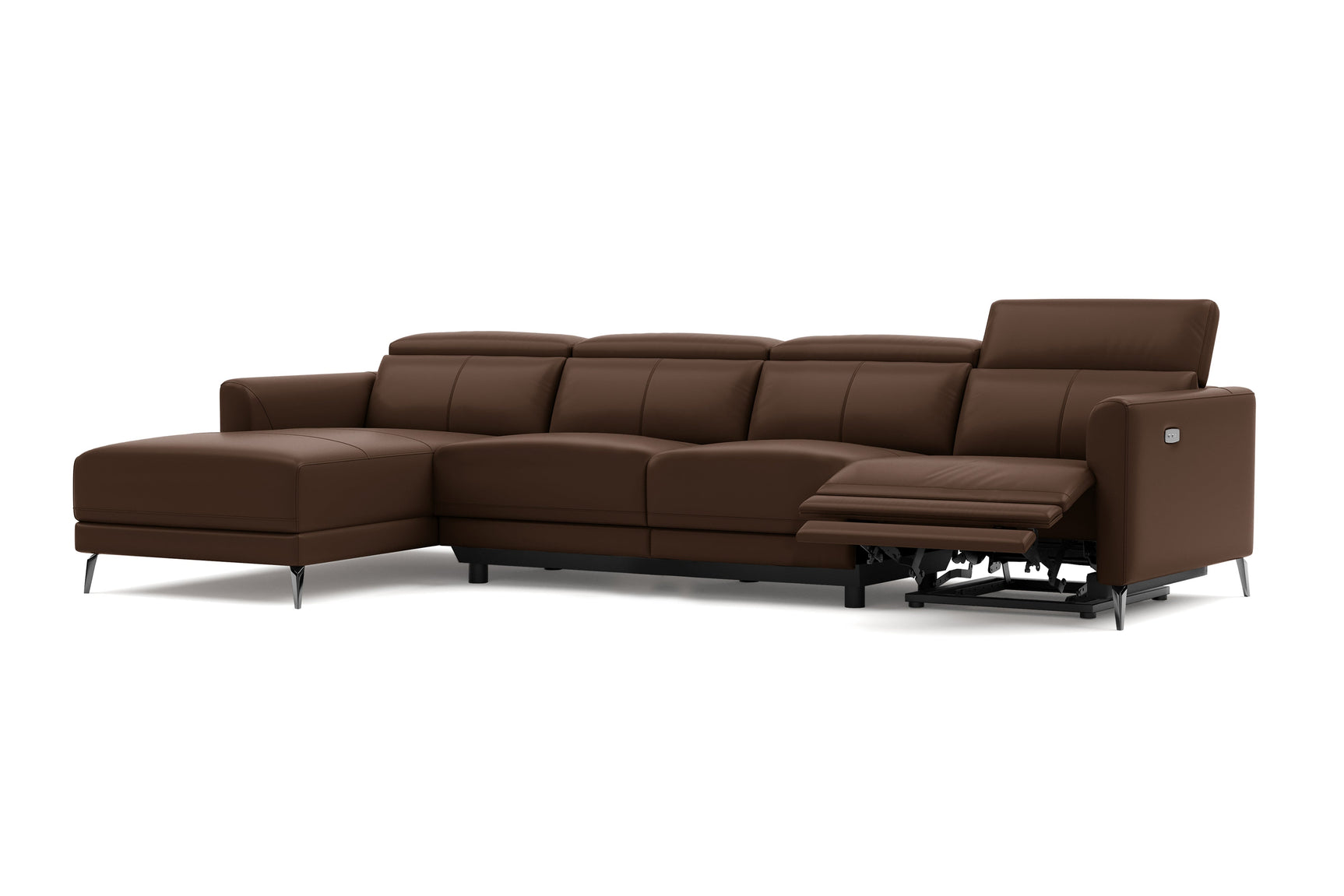 Andria Leather Reclining Sectional Sofa