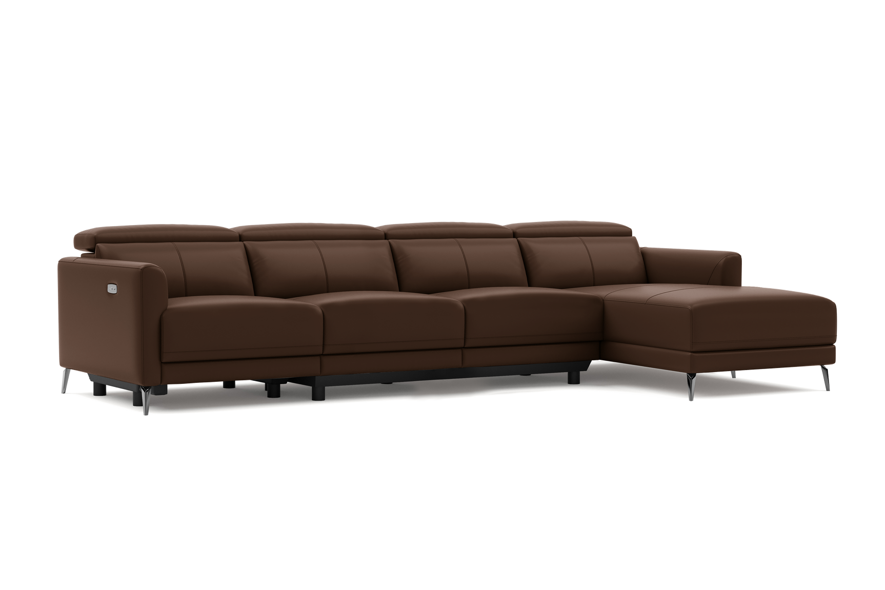 Andria Leather Reclining Sectional Sofa