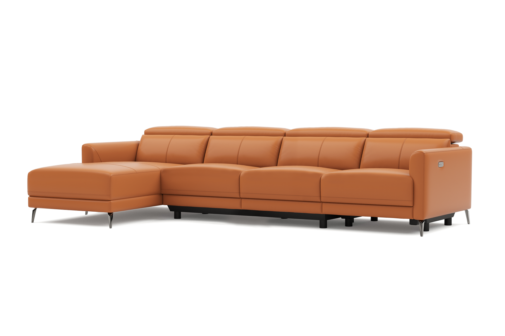 Andria Leather Reclining Sectional Sofa