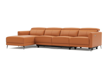 Andria Leather Reclining Sectional Sofa