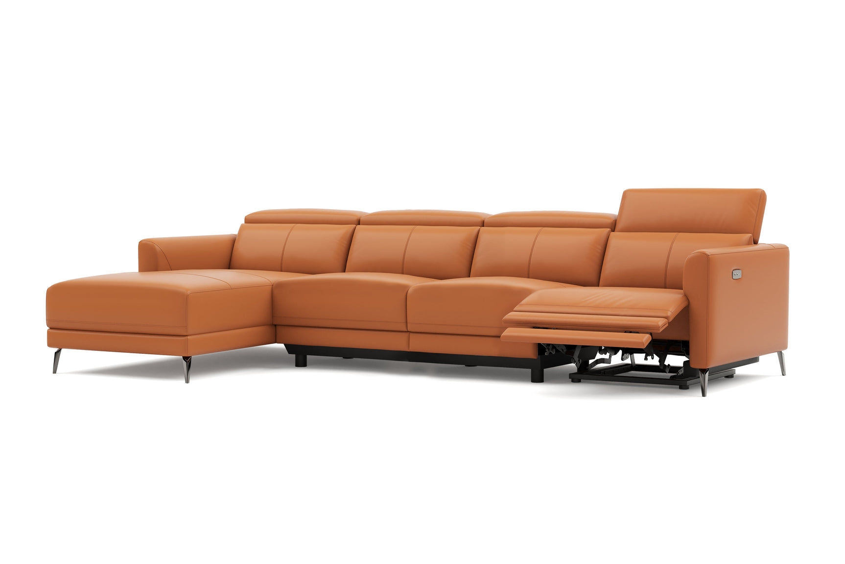 Andria Leather Reclining Sectional Sofa