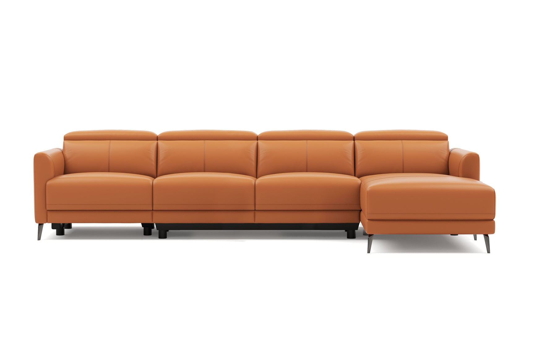 Andria Leather Reclining Sectional Sofa