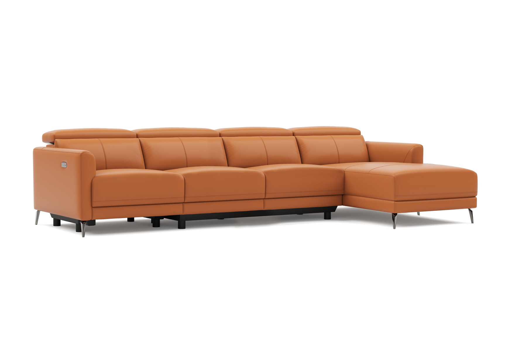 Andria Leather Reclining Sectional Sofa