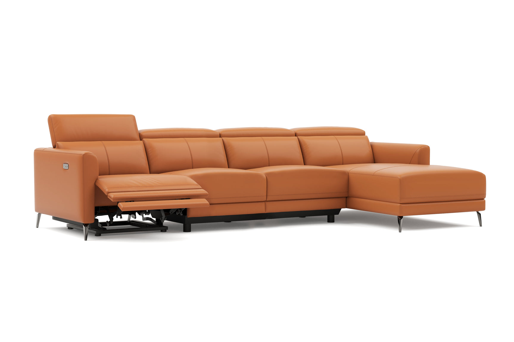 Andria Leather Reclining Sectional Sofa