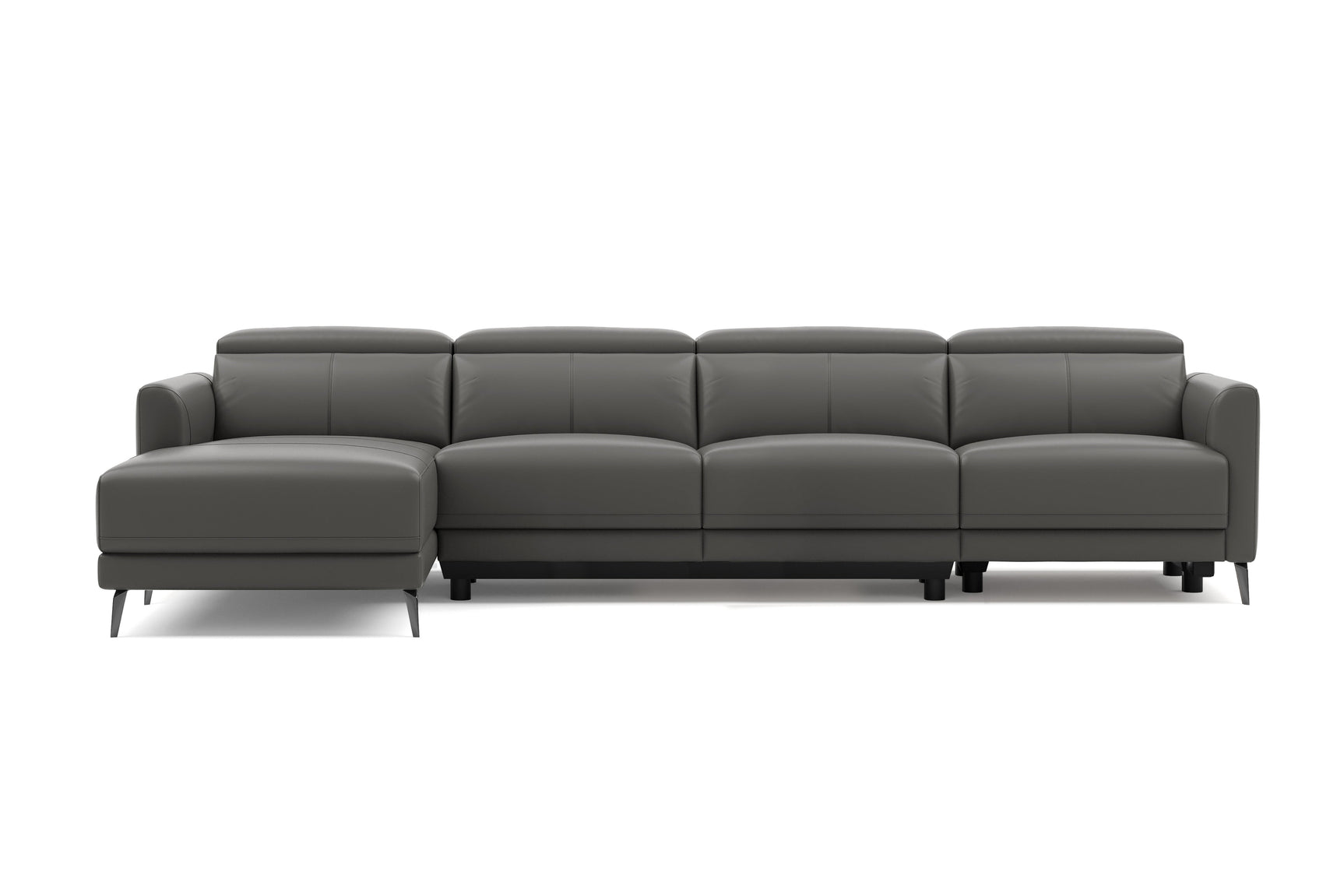 Andria Leather Reclining Sectional Sofa
