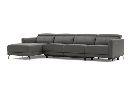Andria Leather Reclining Sectional Sofa