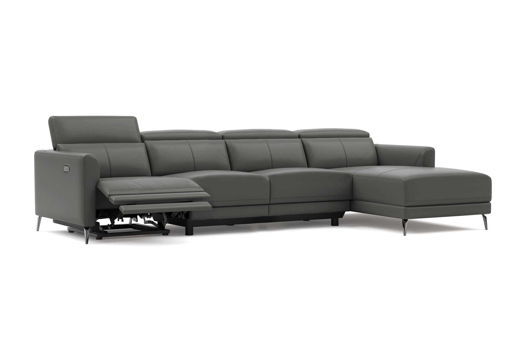 Andria Leather Reclining Sectional Sofa