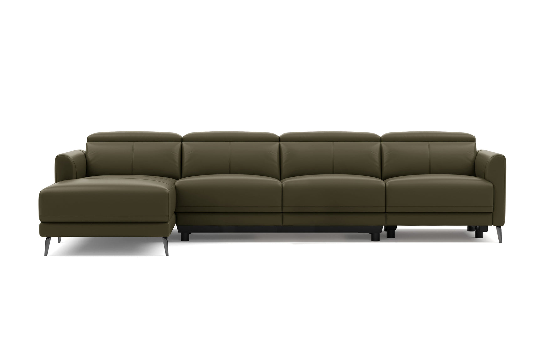 Andria Leather Reclining Sectional Sofa