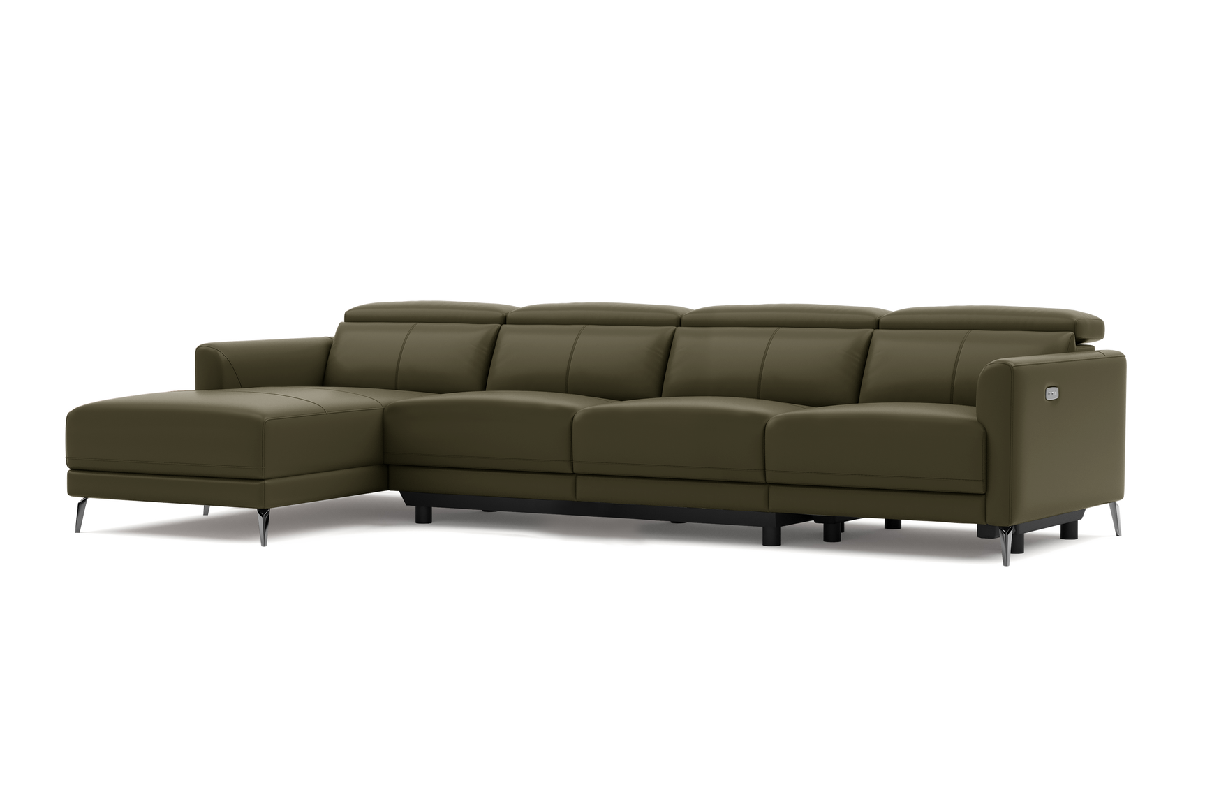 Andria Leather Reclining Sectional Sofa
