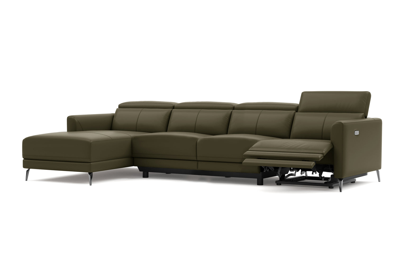 Andria Leather Reclining Sectional Sofa