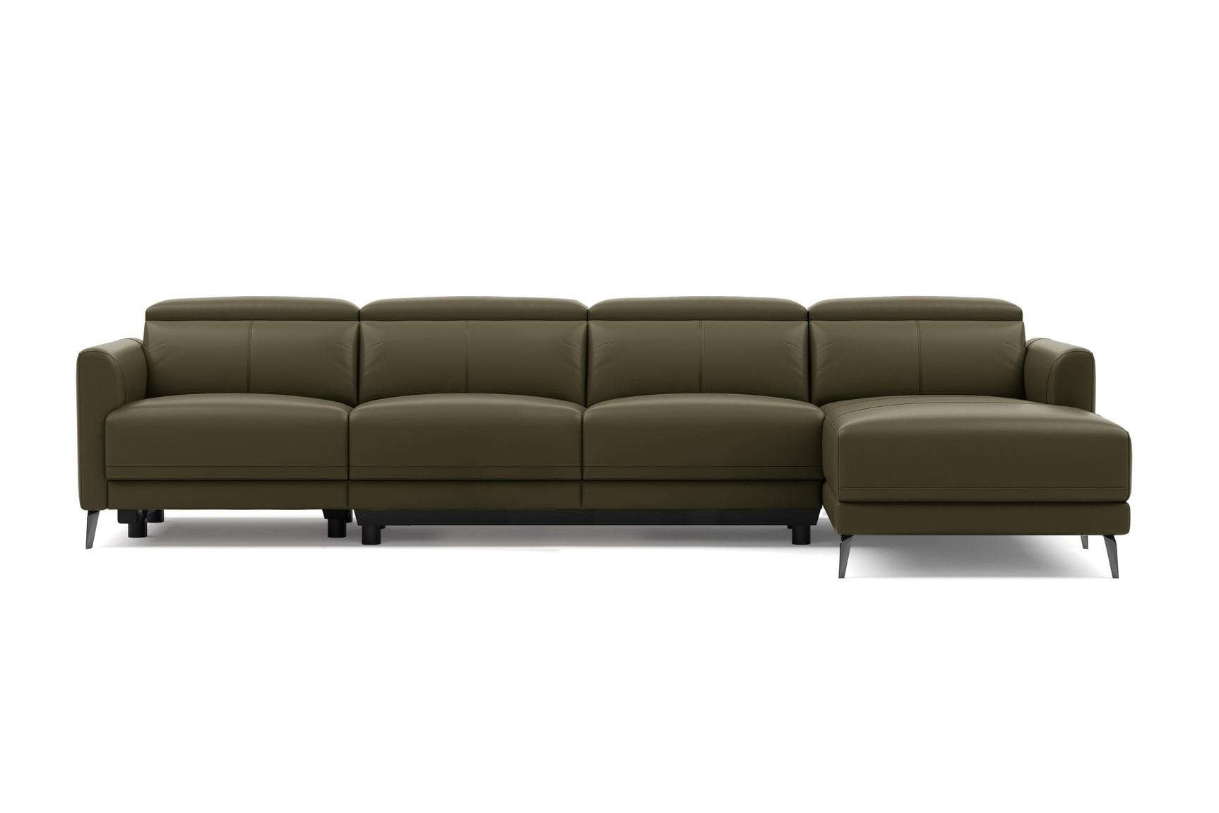 Andria Leather Reclining Sectional Sofa