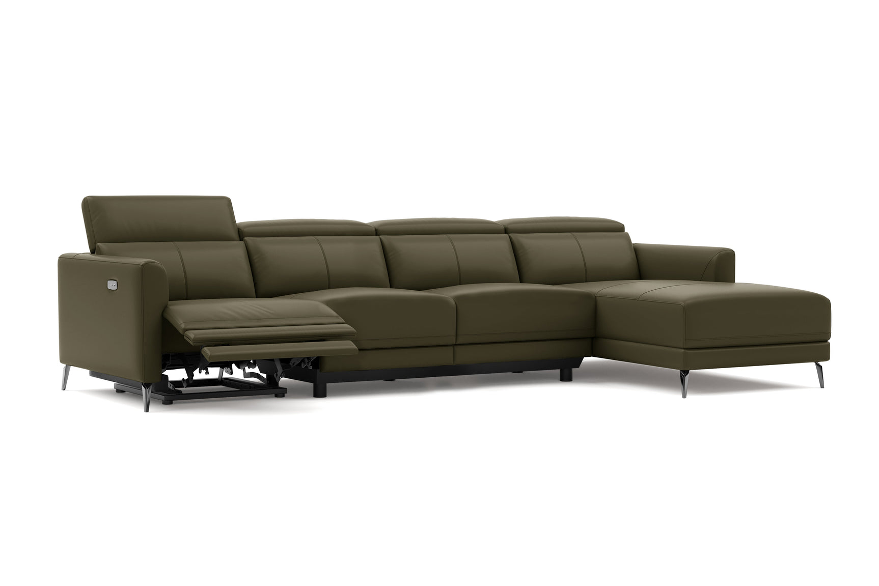 Andria Leather Reclining Sectional Sofa