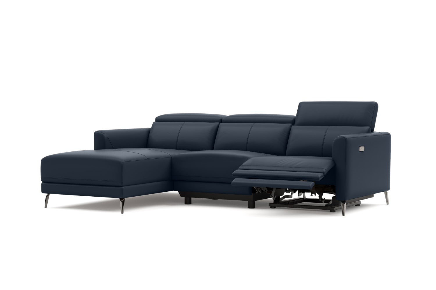 Andria Leather Reclining Sectional Sofa