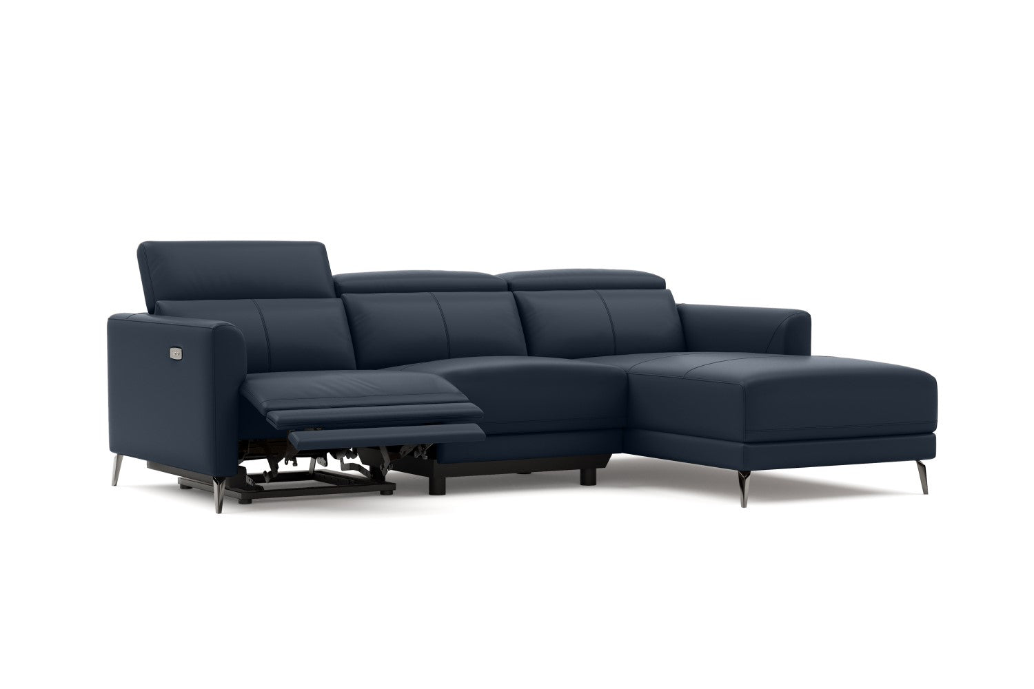 Andria Leather Reclining Sectional Sofa