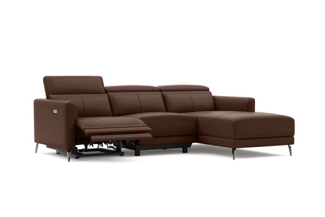 Andria Leather Reclining Sectional Sofa