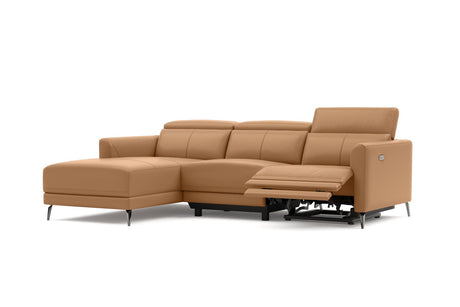 Andria Leather Reclining Sectional Sofa