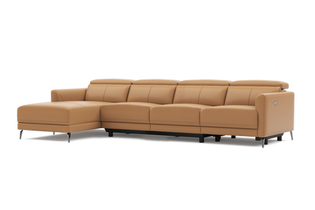 Andria Leather Reclining Sectional Sofa