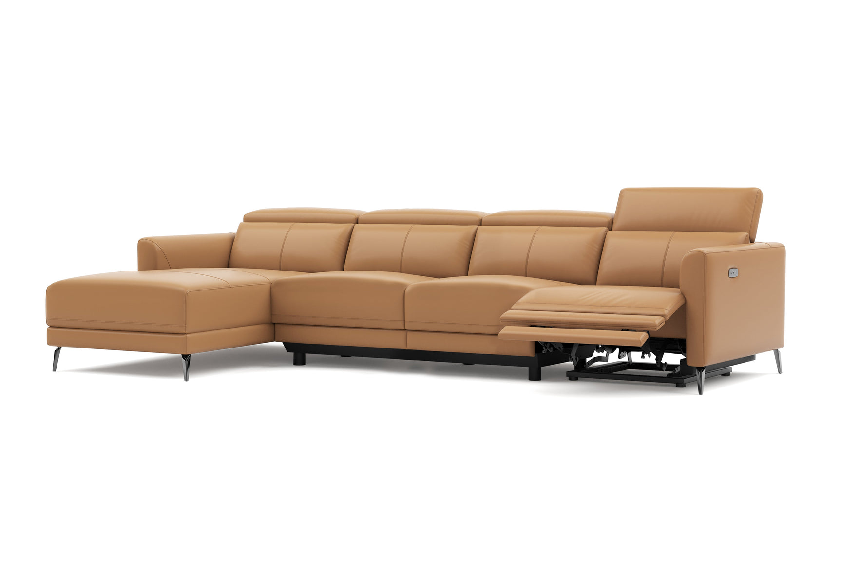 Andria Leather Reclining Sectional Sofa