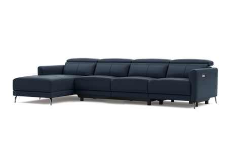 Andria Leather Reclining Sectional Sofa