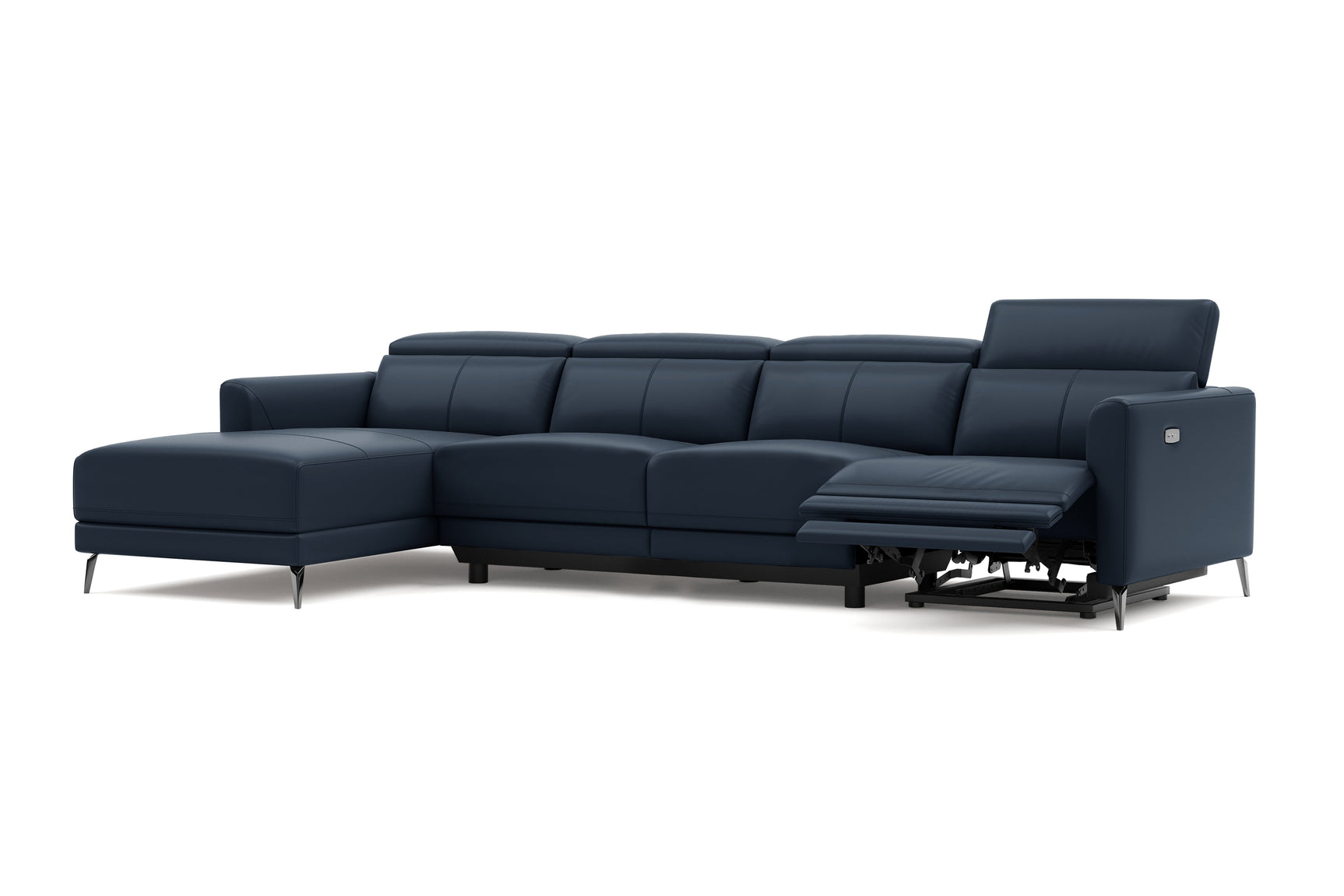 Andria Leather Reclining Sectional Sofa