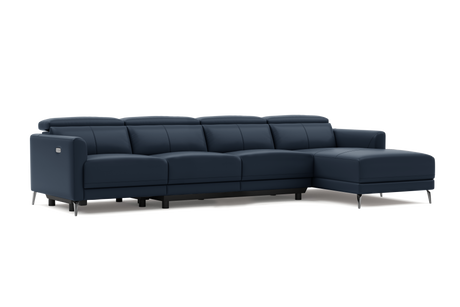 Andria Leather Reclining Sectional Sofa