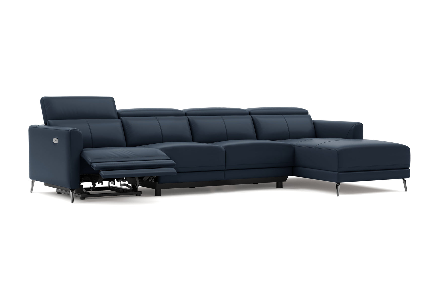 Andria Leather Reclining Sectional Sofa