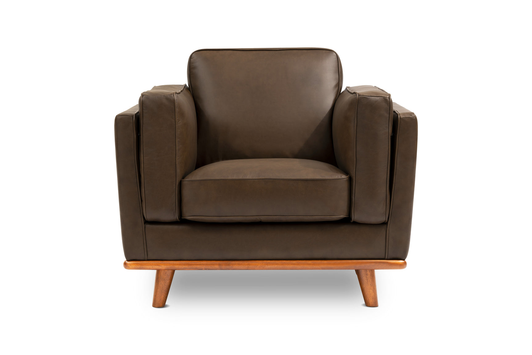 Fauteuil d'appoint en cuir artisanal