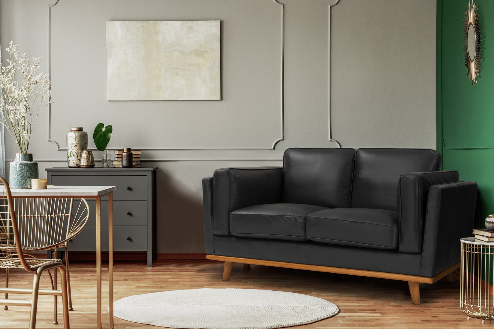 Canapé en cuir artisanal