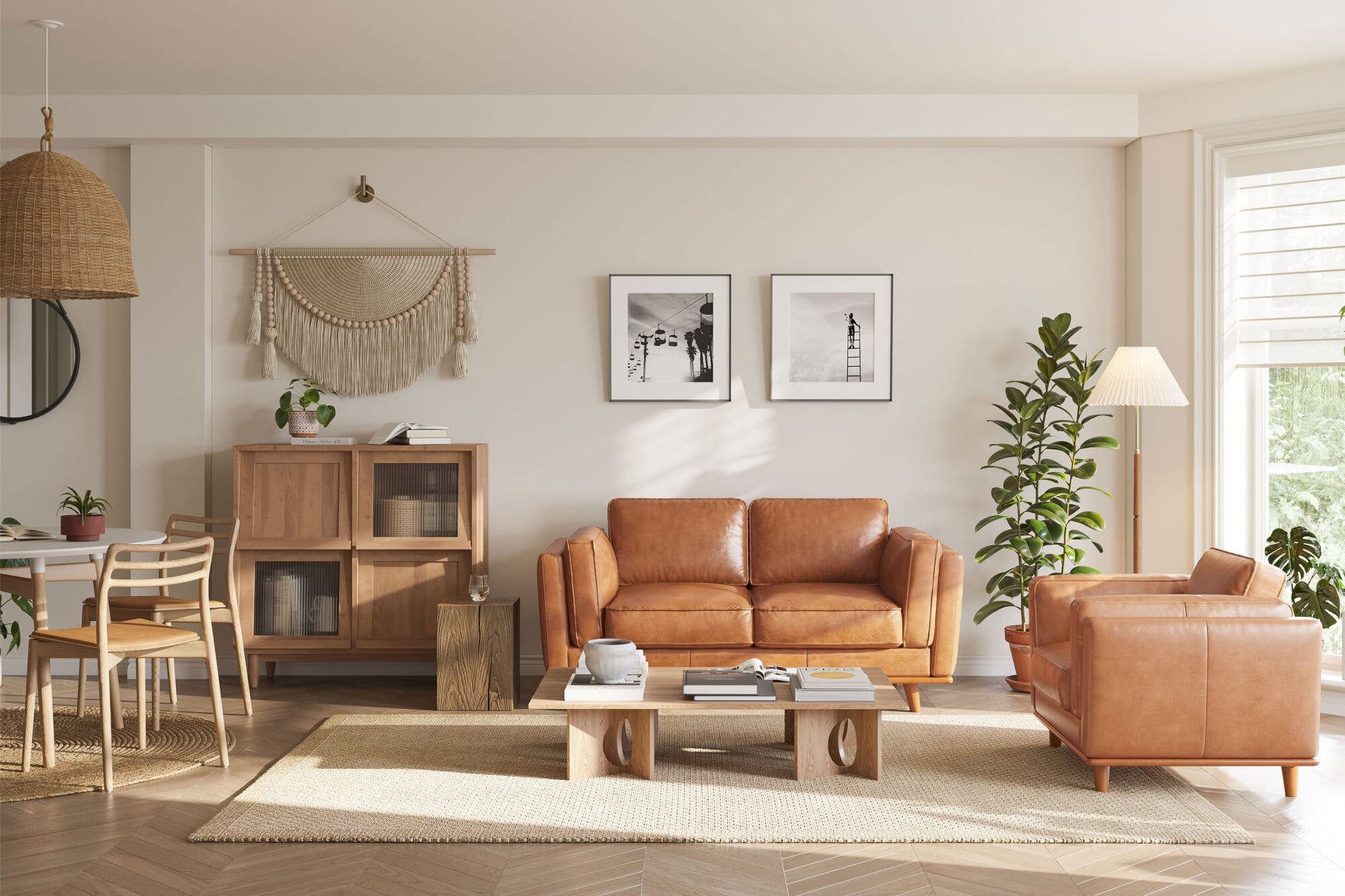 Canapé en cuir artisanal