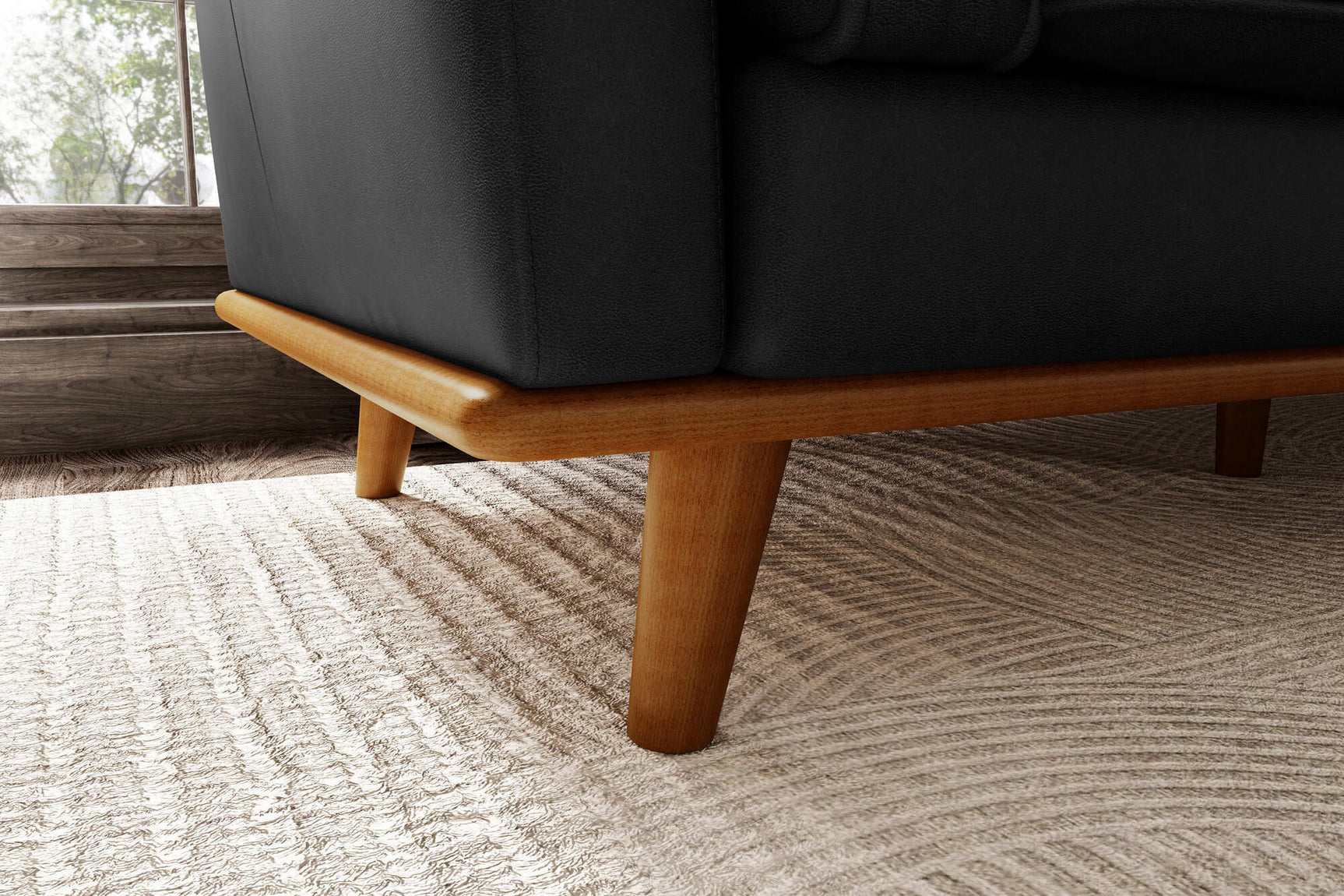 Canapé en cuir artisanal