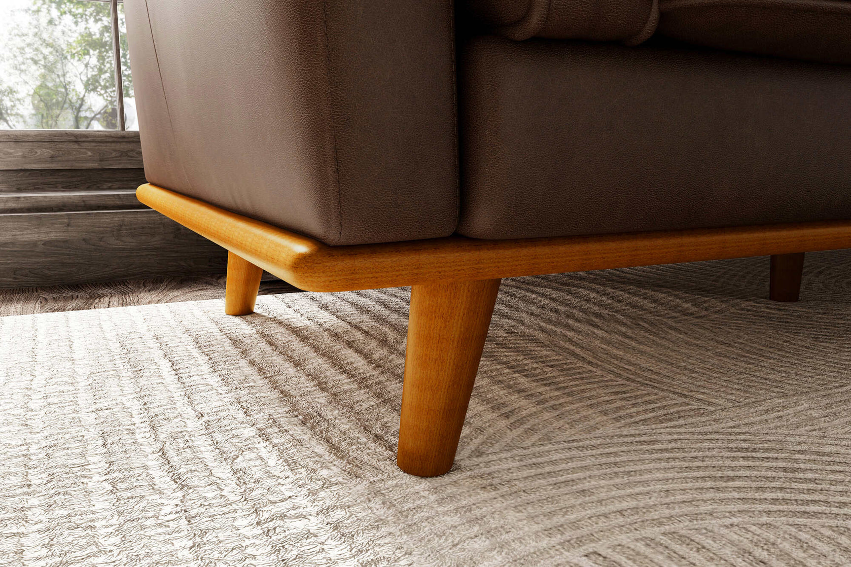 Canapé en cuir artisanal