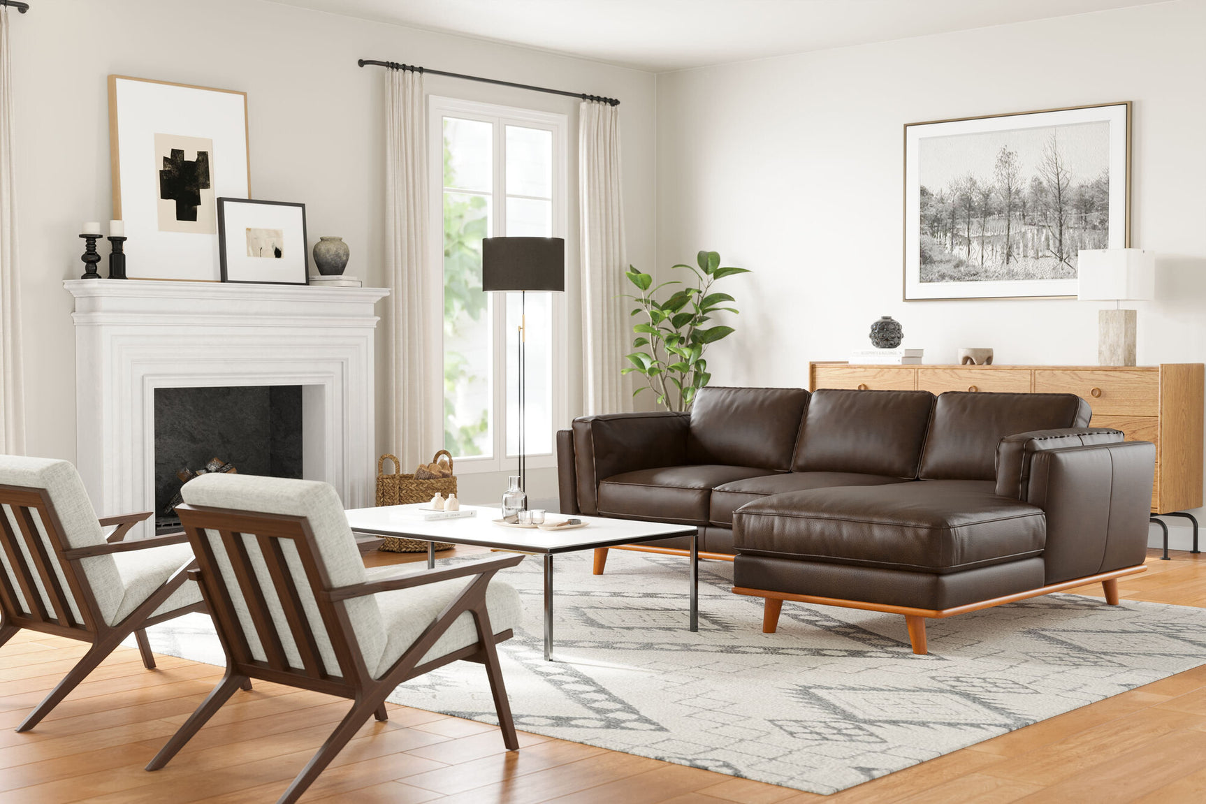 Canapé sectionnel en cuir artisanal