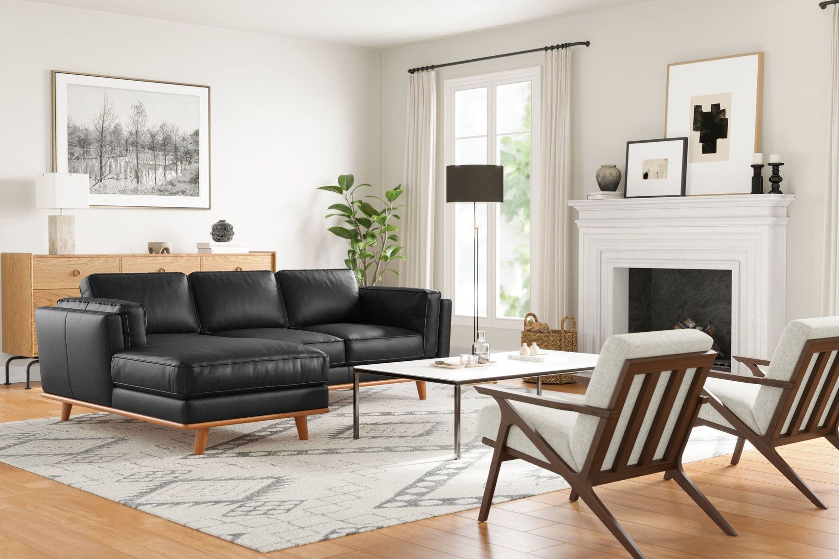 Canapé sectionnel en cuir artisanal